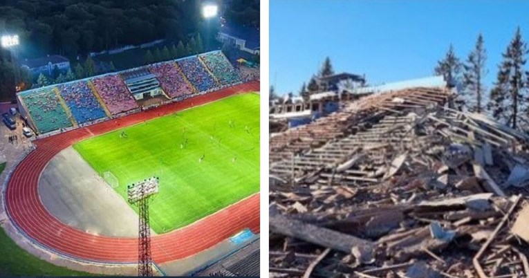 Дарио Срна објави фотографии од уништениот стадион на украинскиот прволигаш