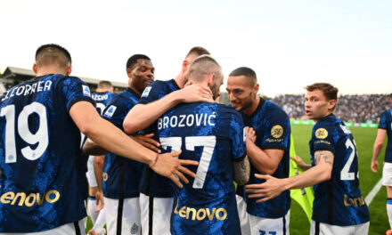 (ВИДЕО) Интер го презеде врвот во Серија А, Брозовиќ со супер гол