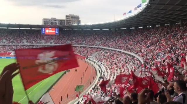 (ВИДЕО) Во Тбилиси полн стадион, во Скопје празна Арена