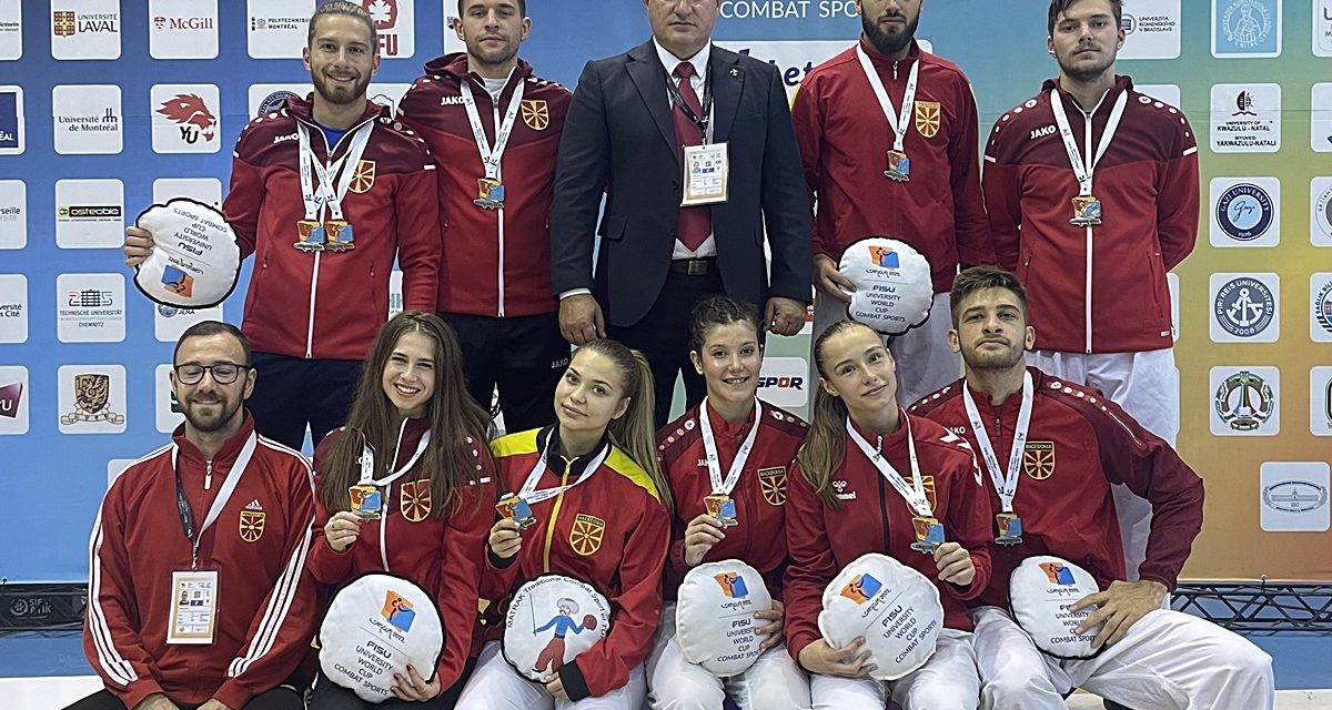 Универзитетската карате репрезентација освои три медали на Светскиот куп