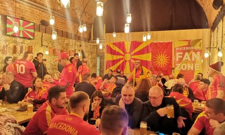 (ФОТО) Фалангата на Македонците го освојува Краков-загревање во фан-зоната!