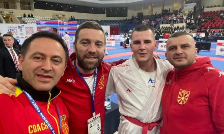 Витомир Трајковски во борба за златен медал на ЕП во карате во Тбилиси